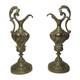 01m1 Ancienne Paire De Cassolettes Aiguilleres En Bronze Dore Xixe Napoleon Iii