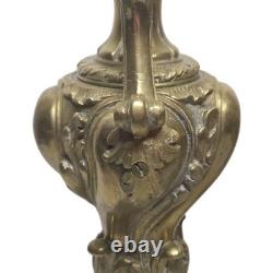 01M1 ANCIENNE PAIRE DE CASSOLETTES AIGUILLERES EN BRONZE DORE XIXe NAPOLEON III