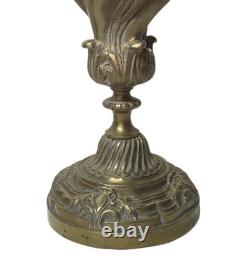 01M1 ANCIENNE PAIRE DE CASSOLETTES AIGUILLERES EN BRONZE DORE XIXe NAPOLEON III