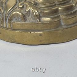 01M1 ANCIENNE PAIRE DE CASSOLETTES AIGUILLERES EN BRONZE DORE XIXe NAPOLEON III