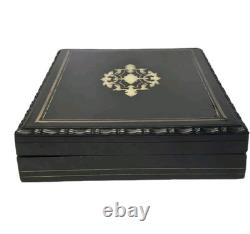 03L6 ANCIENNE BOITE COFFRET A JETONS DE JEU NAPOLEON III FIN XIXe SIECLE 1880