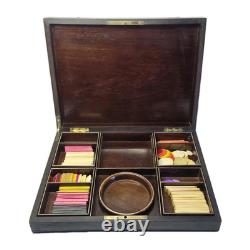 03L6 ANCIENNE BOITE COFFRET A JETONS DE JEU NAPOLEON III FIN XIXe SIECLE 1880