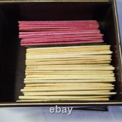 03L6 ANCIENNE BOITE COFFRET A JETONS DE JEU NAPOLEON III FIN XIXe SIECLE 1880