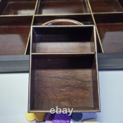 03L6 ANCIENNE BOITE COFFRET A JETONS DE JEU NAPOLEON III FIN XIXe SIECLE 1880