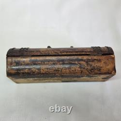 04L16 ANCIEN COFFRET BOITE A BIJOUX LOUPE ET FER FORGE NAPOLEON III XIXe SIECLE