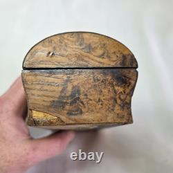 04L16 ANCIEN COFFRET BOITE A BIJOUX LOUPE ET FER FORGE NAPOLEON III XIXe SIECLE