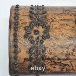 04L16 ANCIEN COFFRET BOITE A BIJOUX LOUPE ET FER FORGE NAPOLEON III XIXe SIECLE