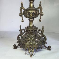 05M33 ANCIENNE HORLOGE EN BRONZE NAPOLEON III XIXe ET SES CANDELABRES 10 FEUX