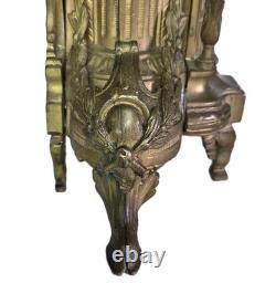05M33 ANCIENNE HORLOGE EN BRONZE NAPOLEON III XIXe ET SES CANDELABRES 10 FEUX