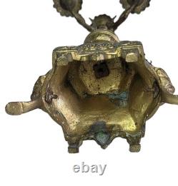 05M33 ANCIENNE HORLOGE EN BRONZE NAPOLEON III XIXe ET SES CANDELABRES 10 FEUX