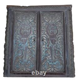 08K13 ANCIENNE GRILLE FACADE DE CHEMINEE EN LAITON AJOURE XIXe SIECLE DECORATION