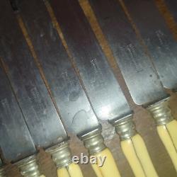 11 couteaux lame acier XIX ème Napoléon III DUCROS & CORNU