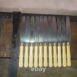 11 couteaux lame acier XIX ème Napoléon III DUCROS & CORNU