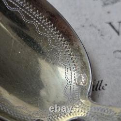 6 Cuillères en Argent Massif Vermeil Minerve Gravé 77g Napoléon III Milieu XIXè