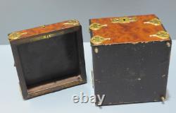-ANCIEN COFFRET NAPOLEON III XIXe PORTRAIT avec CASQUE Ailé sur COUVERCLE D