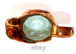 ANCIEN PICHET CARAFE CRUCHE DE JERSEY en FAIENCE EMAILLÉ XIXe STYLE NAPOLEON III