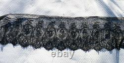 ANCIENNE DENTELLE du PUY aux FUSEAUX NAPOLÉON III, ANCIEN VOLANT DE JUPON XIXe