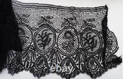 ANCIENNE DENTELLE du PUY aux FUSEAUX NAPOLÉON III, ANCIEN VOLANT DE JUPON XIXe