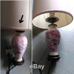 ANCIENNE PAIRE de LAMPES BALUSTRES EN PORCELAINE XIXe CHINE