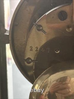 ANCIENNE PENDULE DE CHEMINÉE XIXe NAPOLÉON III ONYX MARBRÉ et RÉGULE LION