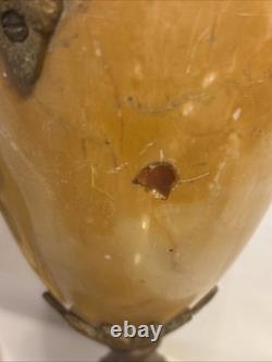 ANCIENNE PENDULE DE CHEMINÉE XIXe NAPOLÉON III ONYX MARBRÉ et RÉGULE LION