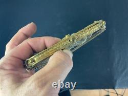 ANCIENNE SAC DE BAL AUMÔNERIE EN PERLES DE MÉTAL, XIXe Napoléon III