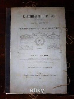 ARCHITECTURE PRIVÉE NAPOLÉON III MAISONS XIX PARIS IIIièm TOME CÉSAR DALY 1864