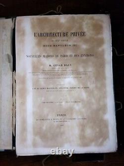 ARCHITECTURE PRIVÉE NAPOLÉON III MAISONS XIX PARIS IIIièm TOME CÉSAR DALY 1864