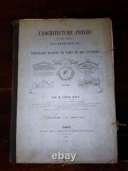 ARCHITECTURE PRIVÉE NAPOLÉON III MAISONS XIX PARIS IIièm TOME CÉSAR DALY 1864