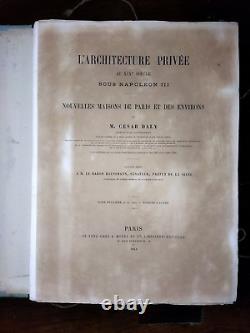 ARCHITECTURE PRIVÉE NAPOLÉON III MAISONS XIX PARIS IIièm TOME CÉSAR DALY 1864