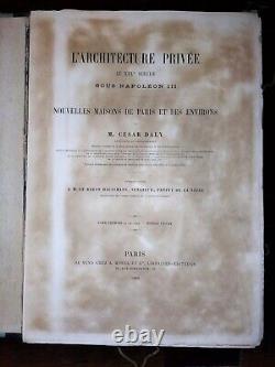 ARCHITECTURE PRIVÉE NAPOLÉON III MAISONS XIX PARIS TOME Ier CÉSAR DALY 1864