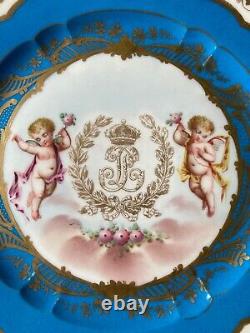 ASSIETTE EN PORCELAINE DE SEVRES XIX eme CHATEAU DES TUILERIES