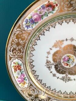 ASSIETTE PORCELAINE SEVRES XIX eme CHATEAU TRIANON Dore 1886 1891 royale