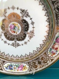 ASSIETTE PORCELAINE SEVRES XIX eme CHATEAU TRIANON Dore 1886 1891 royale