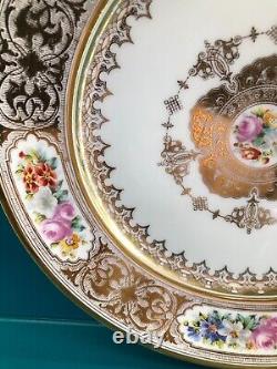 ASSIETTE PORCELAINE SEVRES XIX eme CHATEAU TRIANON Dore 1886 1891 royale