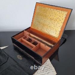 Alphonse GIROUX Coffret Ecriture Cuir Peinture Crinoline Napoléon III XIXè