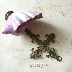 Ancien Bénitier Coquillage en Porcelaine BRIANCHON et Laiton NAPOLEON III XIXe