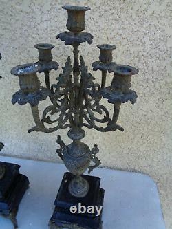 Ancien CANDELABRE epoque NAPOLEON 3 fin XIXe chandelier bougeoir bougie