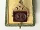 Ancien Coffret Intaille Style Antique Rome Mont&eacute;e Or Pour Gousset Xixe Si&egrave;cle