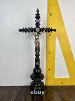 Ancien Crucifix d'autel (42 cm) Napoléon III. XIXe siècle. Cabinet de Curiosités