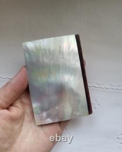 Ancien Etui Carnet de Bal en Nacre et soie Epoque Napoléon III XIXe