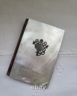 Ancien Etui Carnet de Bal en Nacre et soie Epoque Napoléon III XIXe