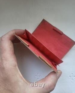 Ancien Etui Carnet de Bal en Nacre et soie Epoque Napoléon III XIXe