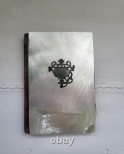Ancien Etui Carnet de Bal en Nacre et soie Epoque Napoléon III XIXe