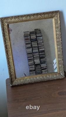 Ancien Petit Miroir en Bois Doré d'Epoque Napoléon III Fin XIXe siècle