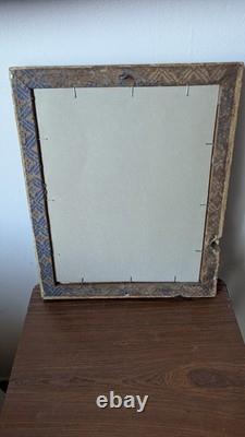 Ancien Petit Miroir en Bois Doré d'Epoque Napoléon III Fin XIXe siècle