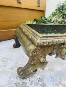 Ancien Support Base de Jardinière en Bronze Style Napoléon III 48 cm XIX ème
