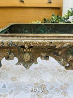 Ancien Support Base de Jardinière en Bronze Style Napoléon III 48 cm XIX ème