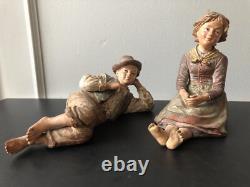 Ancien XIXe Napoléon III Statue Polychromie Terre Cuite Bernard BLOCH Personnage