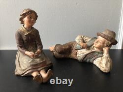 Ancien XIXe Napoléon III Statue Polychromie Terre Cuite Bernard BLOCH Personnage